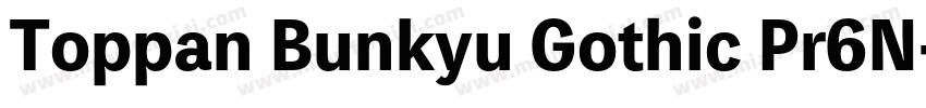 Toppan Bunkyu Gothic Pr6N字体转换